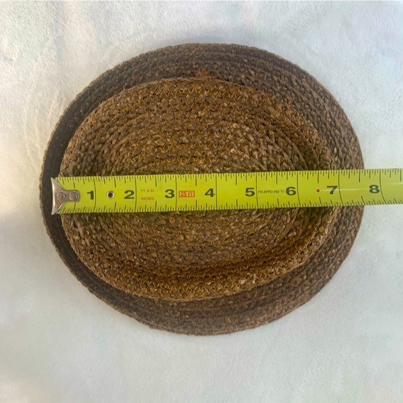 Vintage Genuine Pedalino Straw Fedora Sun Hat - Size 7 - Unisex - Made in Italy - Picture 7 of 10